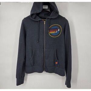 Aviator Nation Hoodie Womens Small Navy Blue Full Zip Venice CA Patch Made USA